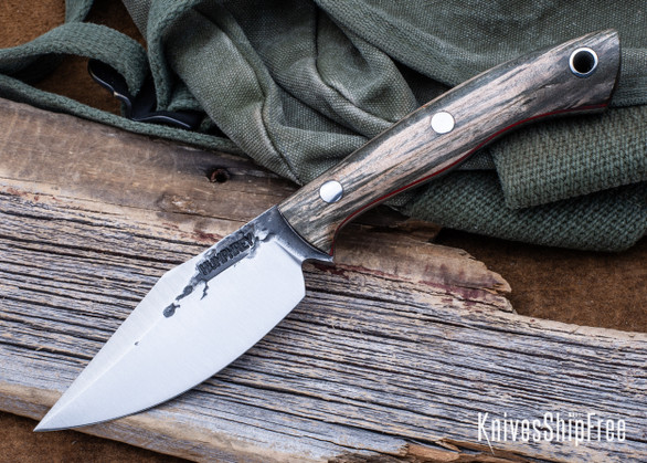 Lon Humphrey Knives: Blacktail - Forged 52100 - Storm Maple - Red Liners - LH22CJ027