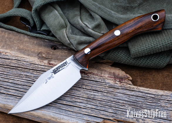 Lon Humphrey Knives: Blacktail - Forged 52100 - Desert Ironwood - Orange Liners - LH22CJ153