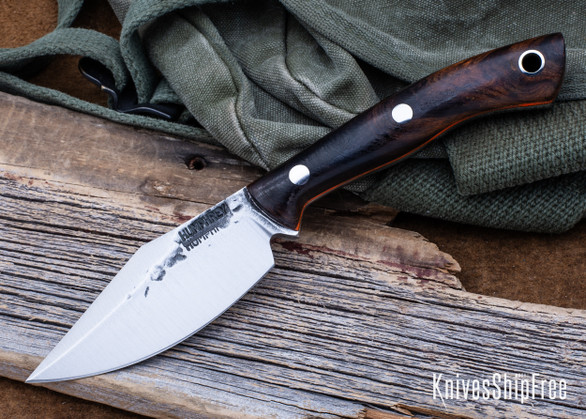 Lon Humphrey Knives: Blacktail - Forged 52100 - Desert Ironwood - Orange Liners - LH22CJ154