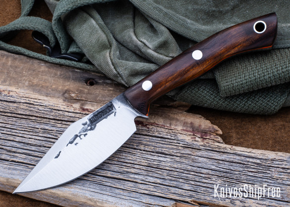 Lon Humphrey Knives: Blacktail - Forged 52100 - Desert Ironwood - Orange Liners - LH22CJ156