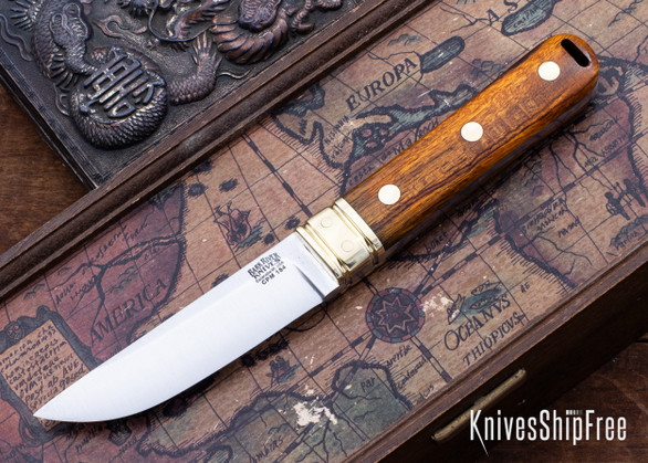 Bark River Knives: Kitsune Tanto - CPM 154 - Brass Bolster - Desert Ironwood #12