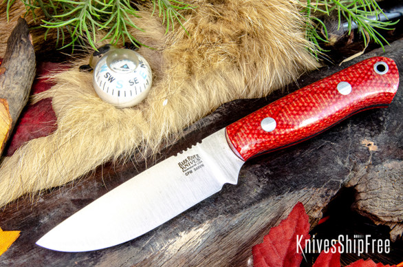 Bark River Knives: Bravo Necker 2 - CPM-S45VN - Firedog Canvas Micarta