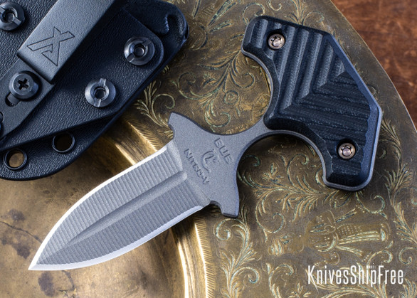 RMJ Tactical: BUB - Back Up Blade - Black G-10 - Nitro-V - Tungsten Cerakote