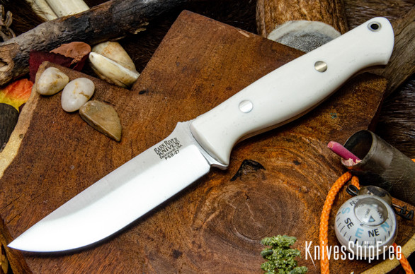 Bark River Knives: Gunny - PSB-27 - White Linen Micarta