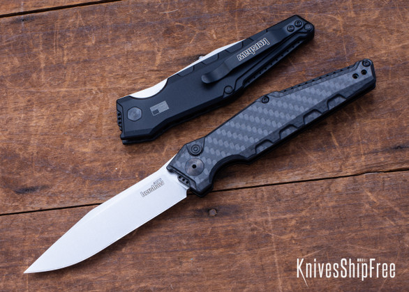 Kershaw Knives: Launch 7 Auto - Black Carbon Fiber- Black Anodized Aluminum - Stonewashed MagnaCut - 7900CF