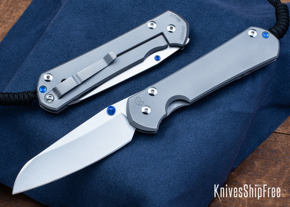 Chris Reeve Knives: Large Sebenza 31 - Insingo Grind - Glass Blasted Titanium