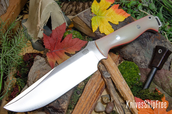 Bark River Knives: Bravo Survivor - CPM 3V - Dune G-10 - Red Liners