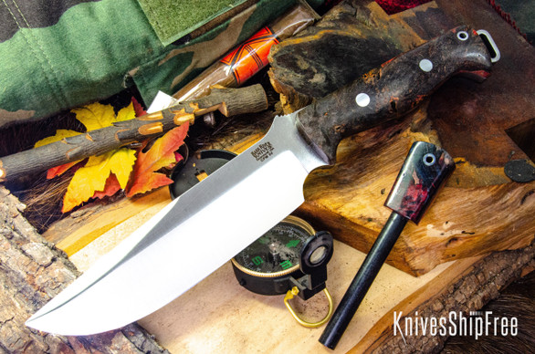 Bark River Knives: Bravo Survivor - CPM 3V - Hellfire Maple Burl #1