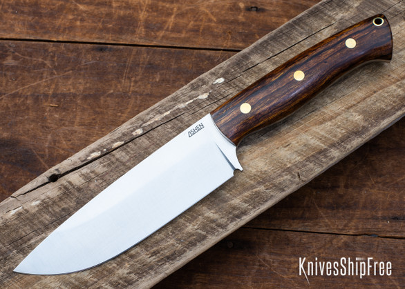 Lishen Knives: Bushdog - Desert Ironwood - Brass Pins - LK17IJ033