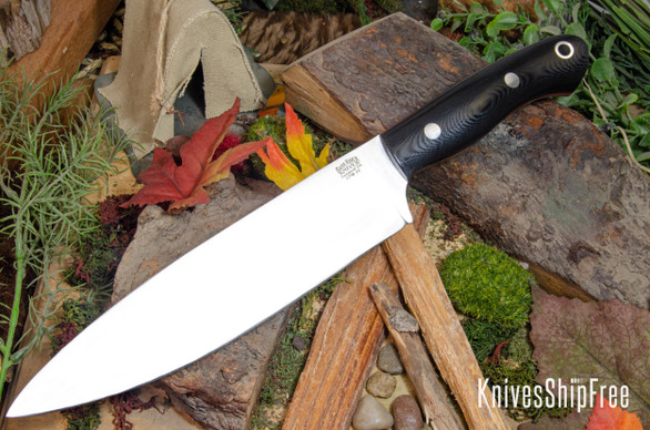 Bark River Knives: Aurora III - CPM 3V - Black G-10 - Red Liners - Full Height Grind
