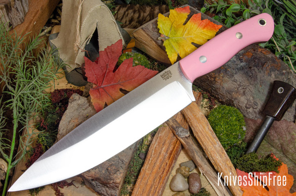 Bark River Knives: Aurora III - CPM 3V - Pink G-10 - Black Liners