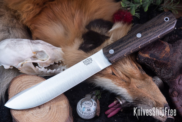 Bark River Knives: Mountain Man - 5" Blade - CPM 3V - Bog Oak - Black Liners