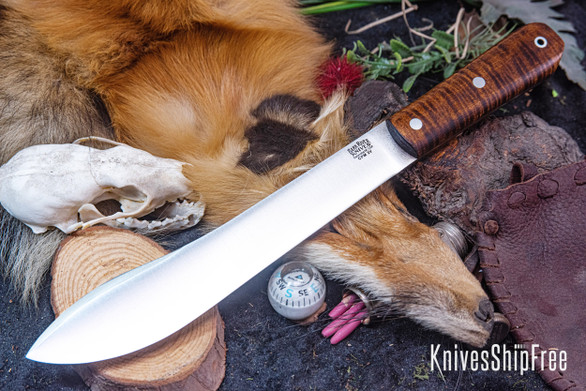 Bark River Knives: Mountain Man 8" - CPM 3V - Dark Curly Maple #3