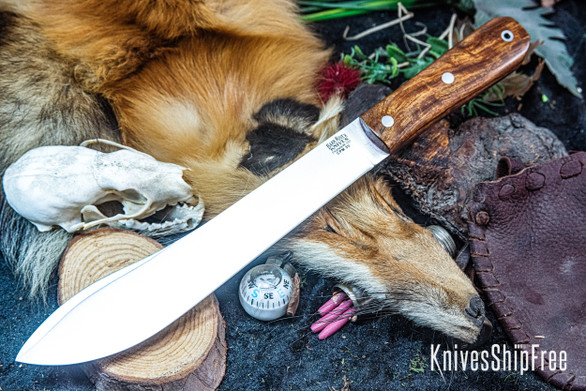 Bark River Knives: Mountain Man 8" - CPM 3V - Desert Ironwood - Red Liners #3