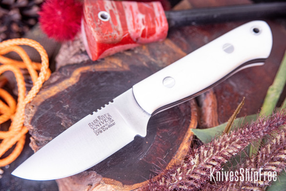 Bark River Knives: Bravo Necker - Cru-Wear - White Camel Bone - Black Liner