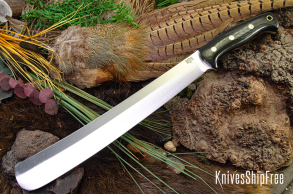Bark River Knives: Golok II - Black Linen Micarta - Red Liners - Mosaic Pins