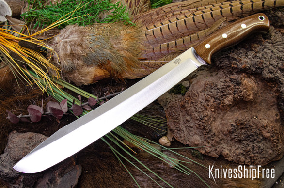 Bark River Knives: Golok II - Tan Burlap - Natural Liner - Clip Point