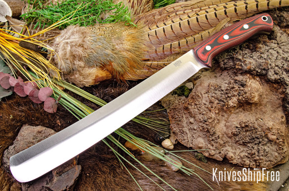 Bark River Knives: Golok II - Cherry Red & Black Suretouch - Matte - Black Liner