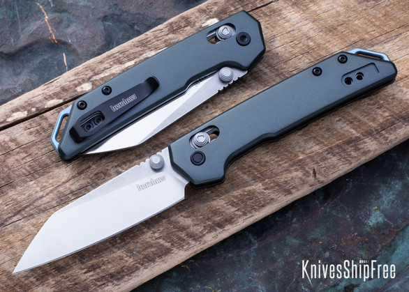Kershaw Knives: Mini Iridium - Reverse Tanto - Gray Anodized Aluminum - DuraLock - D2 Tool Steel - 2051R