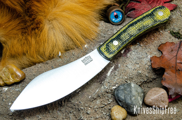 Bark River Knives: Nessmuk - Cru-Wear - Yellowjacker Burlap Micarta