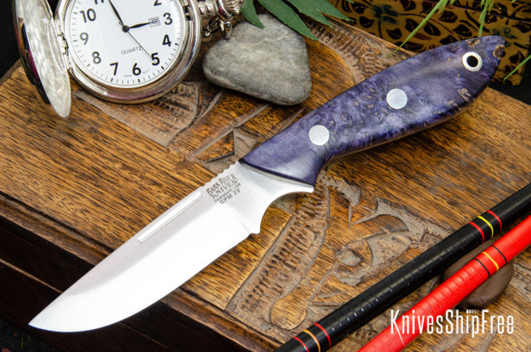 Bark River Knives: Adventurer - CPM 3V - Purple Maple Burl