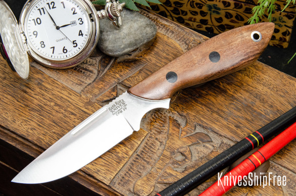 Bark River Knives: Adventurer - CPM 3V - Mesquite Burl - Black Pins #2