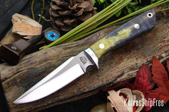 Bark River Knives: Lionhound - CPM 4V - Yellow & Gray Maple Burl