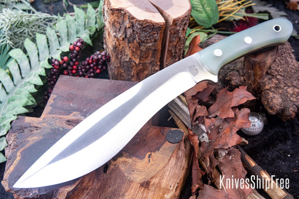 Bark River Knives: Camp Bolo CPM-154 - Ghost Green Jade G-10 - Matte