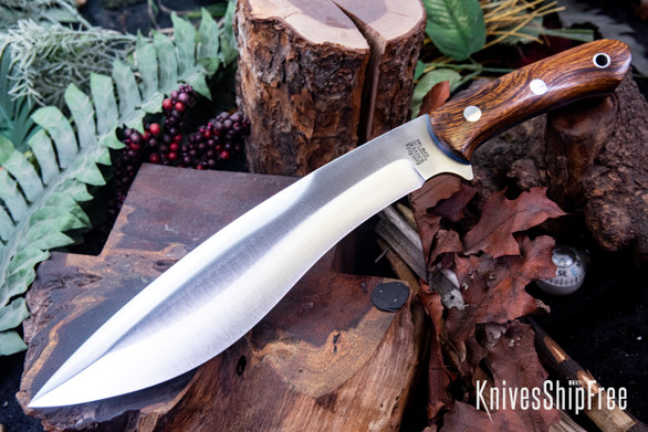 Bark River Knives: Camp Bolo CPM-154 - Desert Ironwood - Thick Blue Liners #2