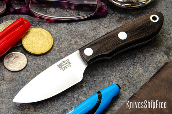 Bark River Knives: PSK - CPM 3V - Zericote - White Liners