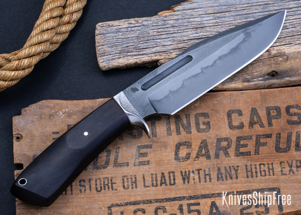 Bradshaw Blades: Hidden Tang Bowie 1-Off - Ironwood - 1084 Carbon Steel - BB16DK002