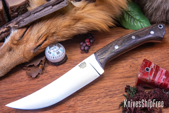 Bark River Knives: Fox River Trailing Point - 154CM - Bog Oak - Red Liners #1