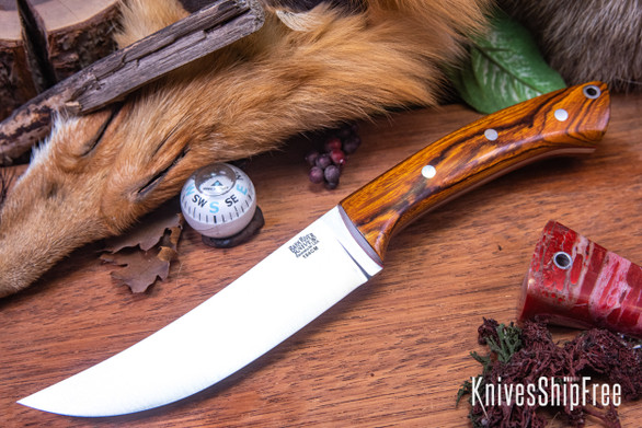 Bark River Knives: Fox River Trailing Point - 154CM - Desert Ironwood - Red Liners #3