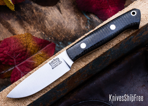 Bark River Knives: Little Creek - MagnaCut - Duskdog Canvas Micarta - Red Liner