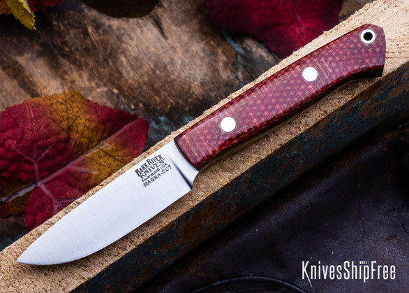 Bark River Knives: Little Creek - MagnaCut - Firedog Canvas Micarta - Toxic Liner