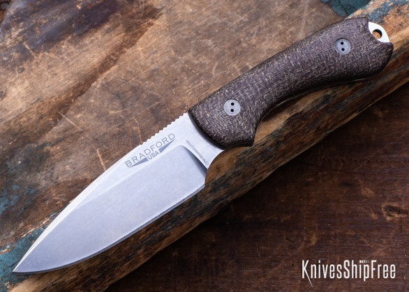 Bradford Knives: Guardian 3 - 3D Natural Burlap Micarta - High