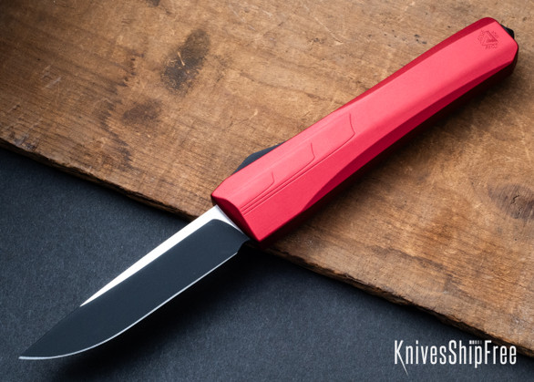Core Edge USA: 0331 Delta OTF - Red Anodized Aluminum - MagnaCut - Black Single Edge - Black Hardware