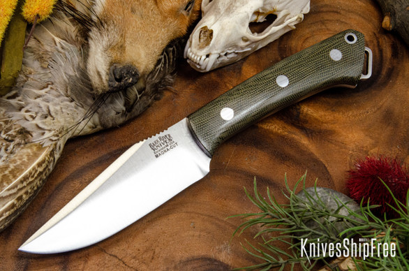 Bark River Knives: Yukon Skinner - MagnaCut - Green Canvas Micarta