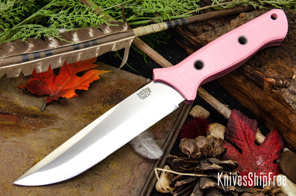 Bark River Knives: Gen 2 Bravo 6 - CPM 3V - Pink G-10 - Matte