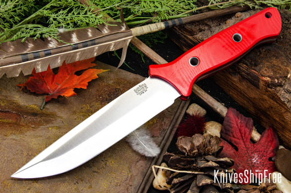 Bark River Knives: Gen 2 Bravo 6 - CPM 3V - Red G-10 - Matte
