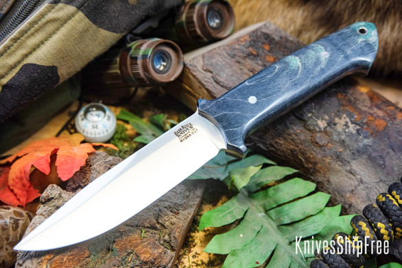 Bark River Knives: Red Flag - MagnaCut - Black & Green Maple Burl