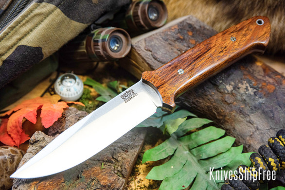 Bark River Knives: Red Flag - MagnaCut - Purple Heart Burl - Mosaic Pins #1