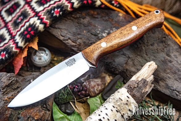 Bark River Knives: UP Gunny 3V - Mesquite Burl - Red Liners #1