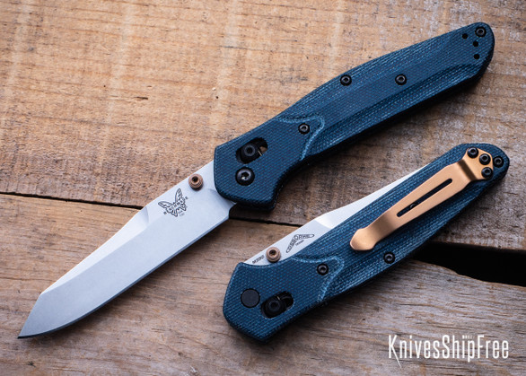 Benchmade Knives: 940-04 Osborne - Blue Denim Micarta - M390