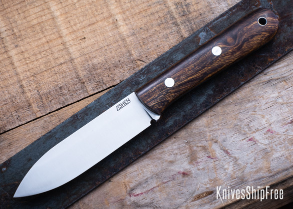 Lishen Knives: Orson 2 - Desert Ironwood - Aluminum Pins - AEB-L - LK12HK020