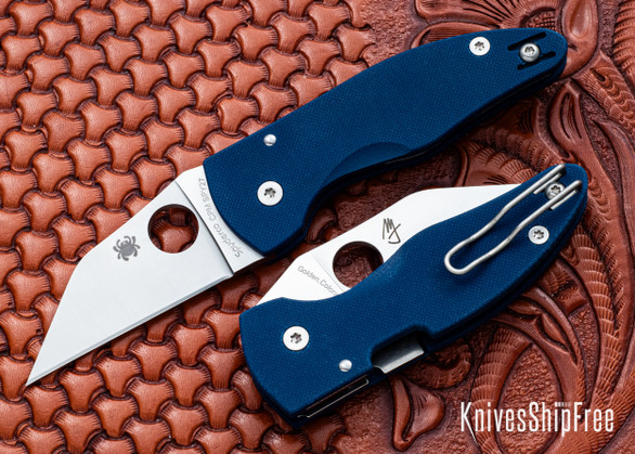 Spyderco: MicroJimbo - Compression Lock - Cobalt Blue G-10 - CPM-SPY27 - C264GPCBL