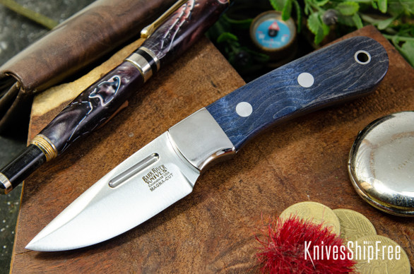 Bark River Knives: Essential - MagnaCut - Blue & Black Maple Burl