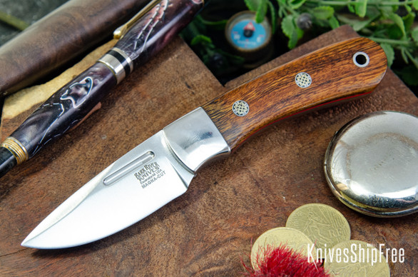 Bark River Knives: Essential - MagnaCut - Desert Ironwood - Red Liners - Mosaic Pins #3