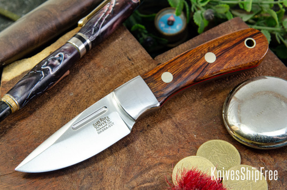 Bark River Knives: Essential - MagnaCut - Desert Ironwood - Red Liners - Brass Pins #1
