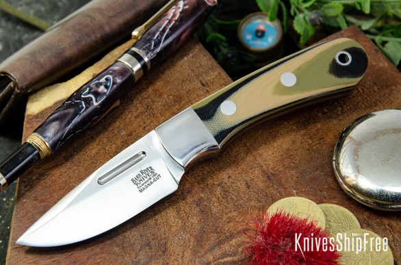 Bark River Knives: Essential - MagnaCut - Mil Spec Camo G-10 - Black Liners